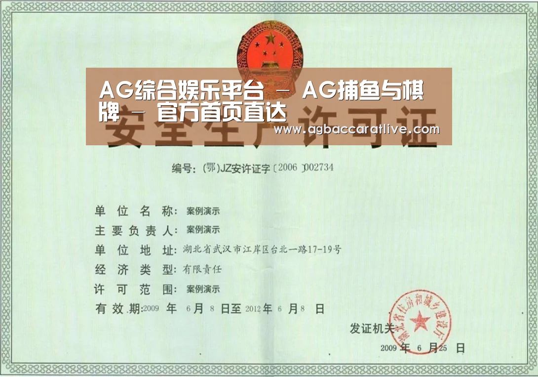 AG综合荣誉证书三